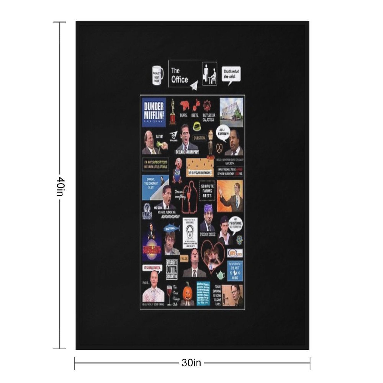 The Office US Montage Gift-ready Throw Blanket