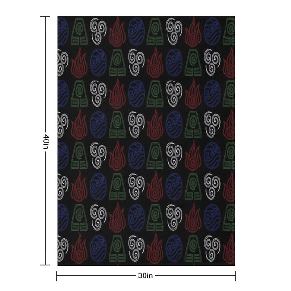 Four Elements Minimalist Throw Blanket