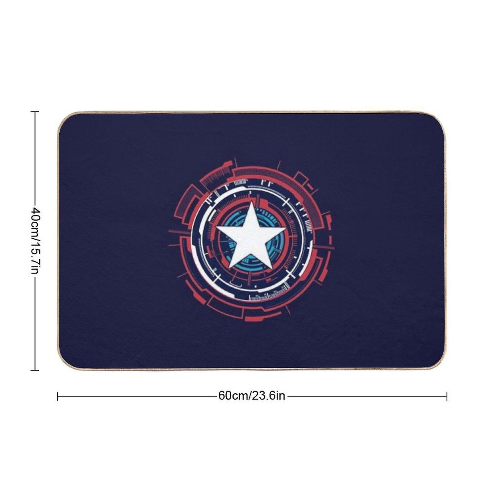 America Hero Futuristic Logo Bath Mat