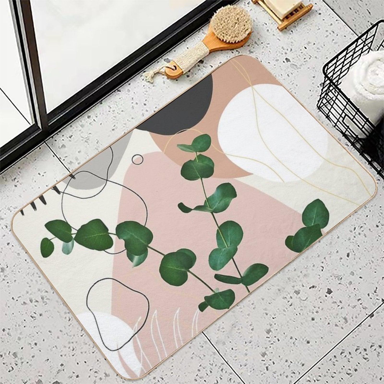 Eucalyptus Fan Palm Finesse #1 #tropical #decor #art Bath Mat