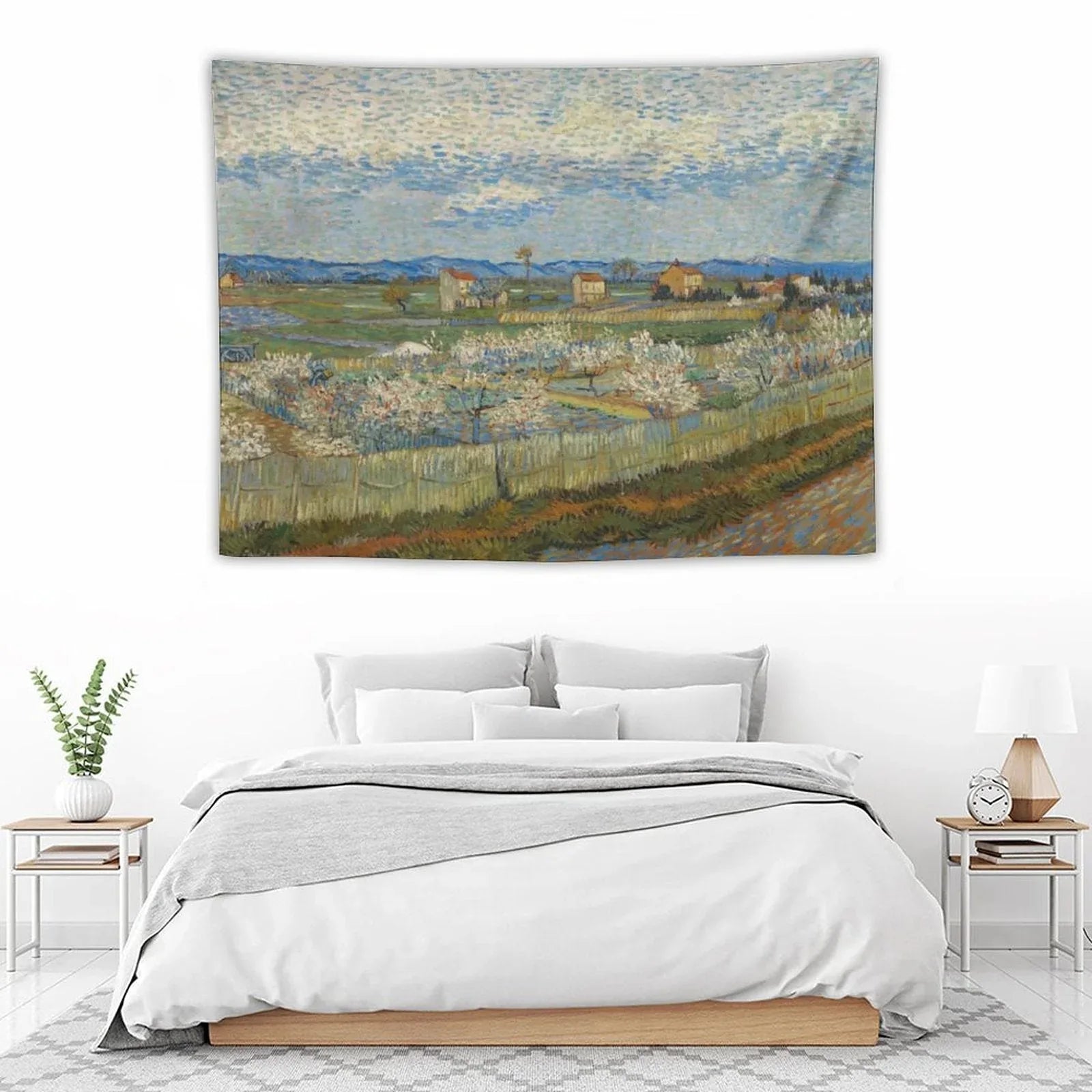 Van Gogh’s Peach Trees in Blossom Tapestry