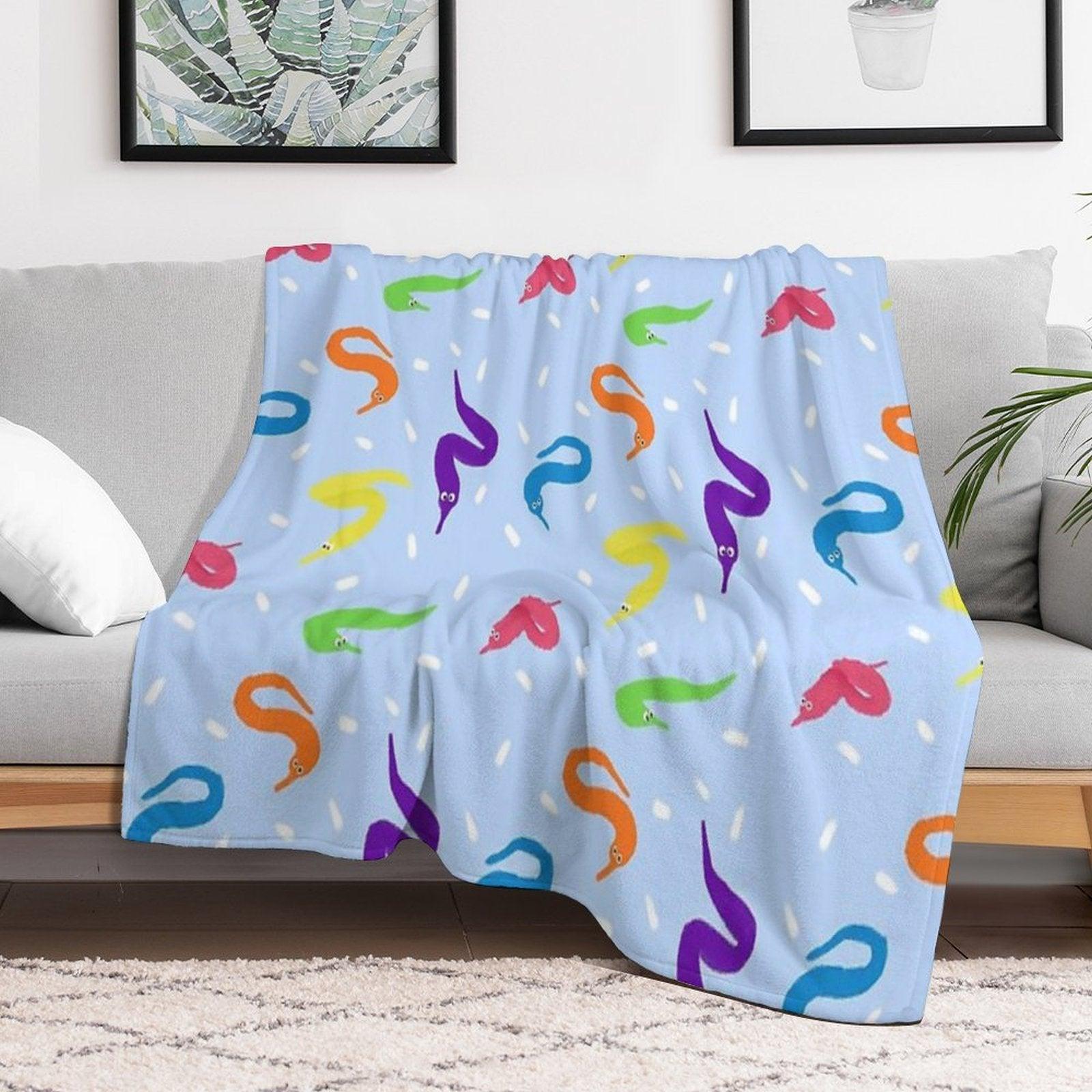 Worm on A String Babey! Throw Blanket