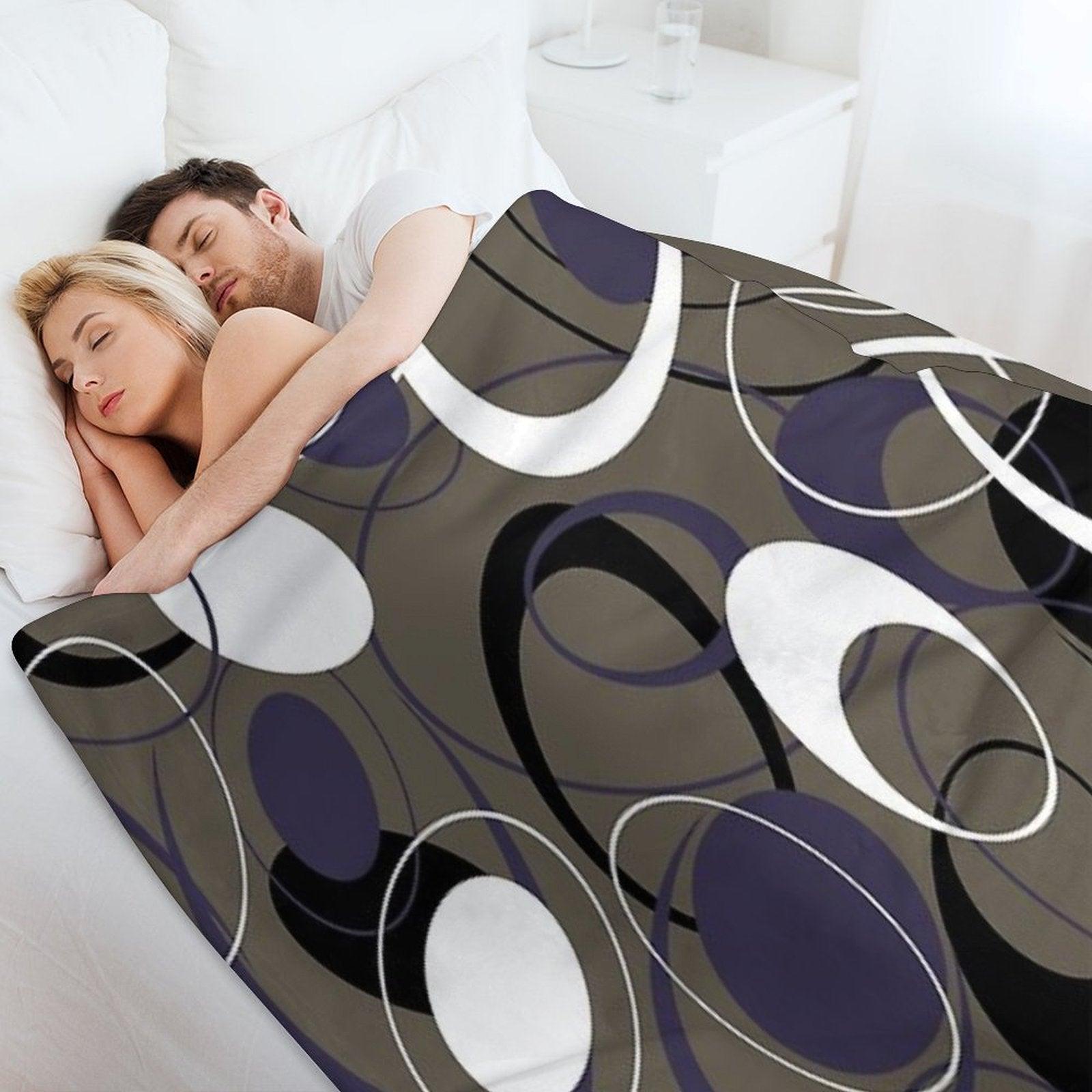 Retro 60s Ovals Throw Blanket