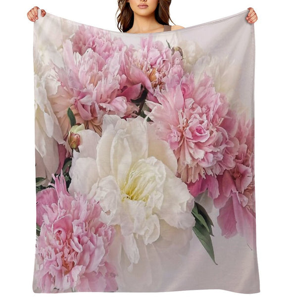 Peonies All-season Throw Blanket