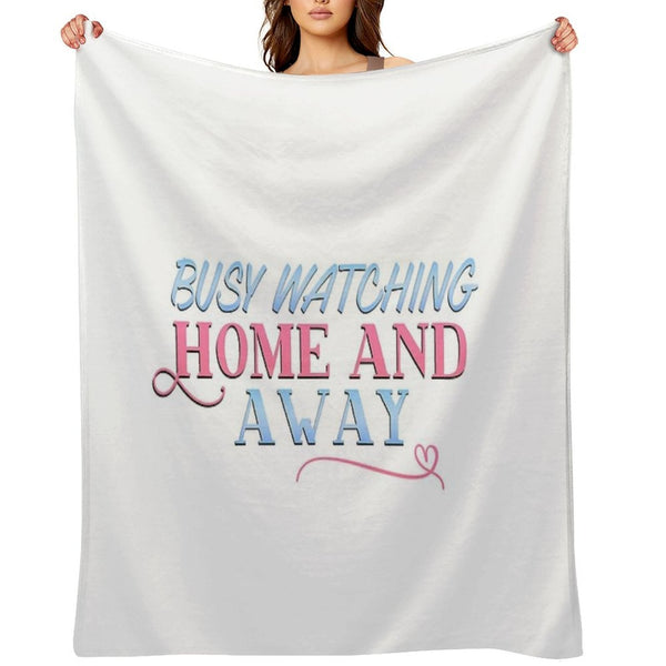 Busy Watching Home And Away Throw Blanket