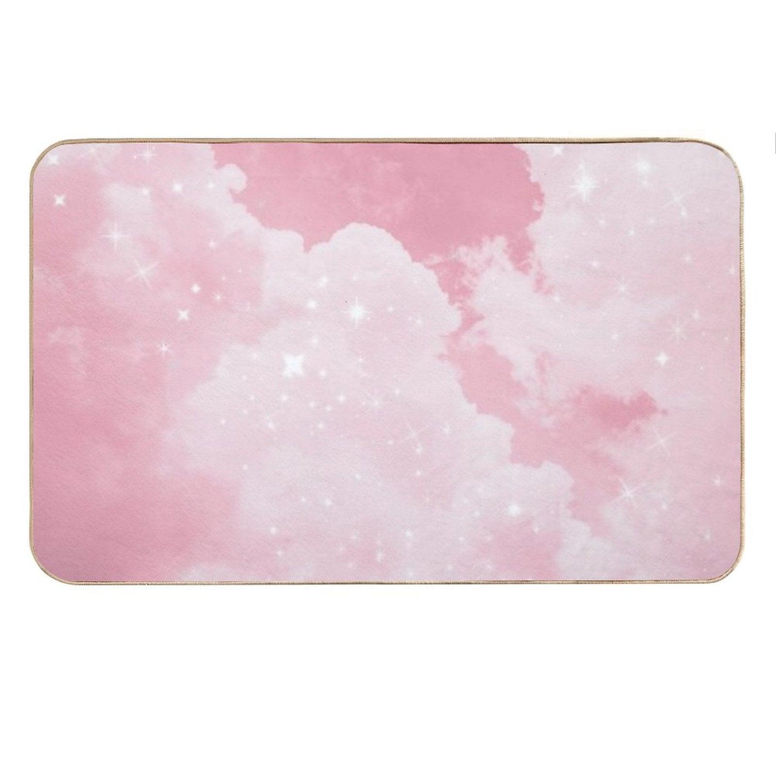 Pink Clouds Sparkling Bath Mat