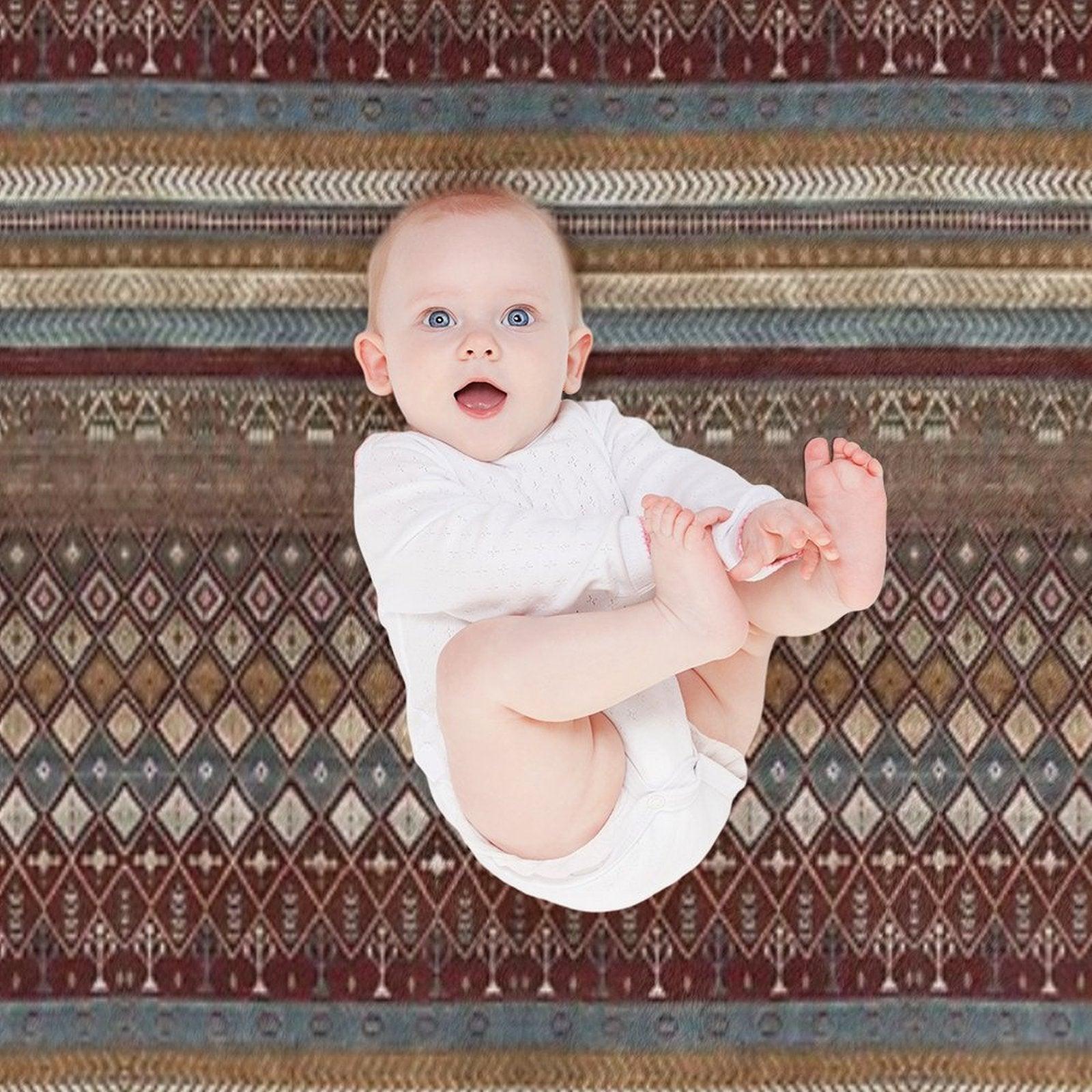 Geometrical Carpet Design Patterns Throw Blanket