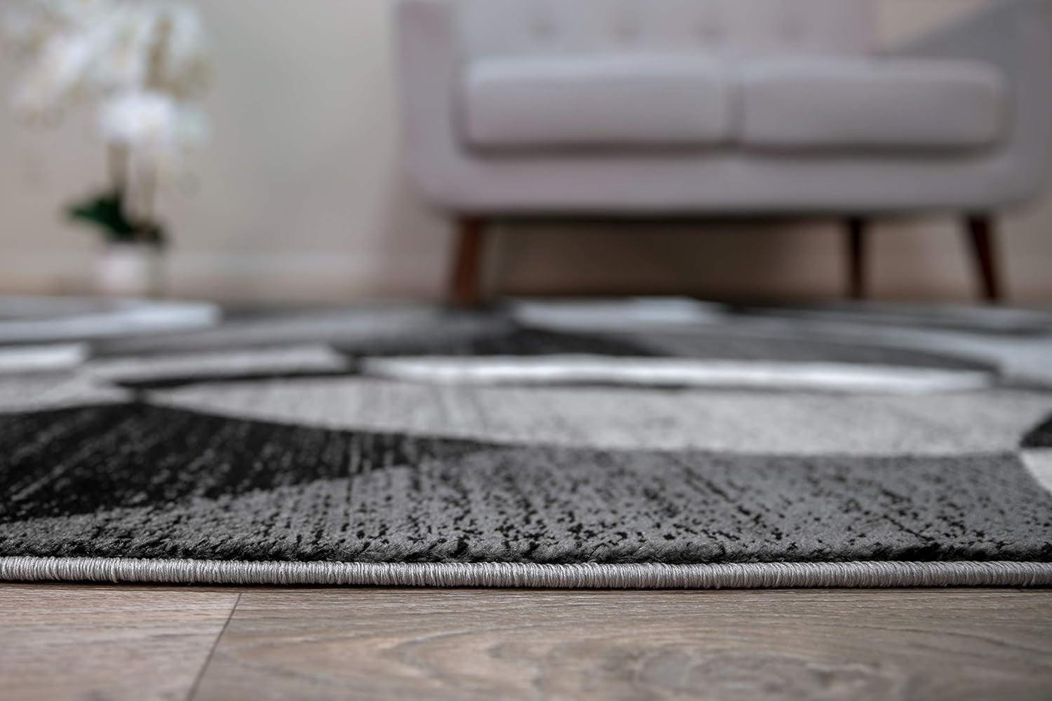 Contemporary Abstract Circles Perfect for High Traffic Areas of Your Living Room,Bedroom,Home Office,Kitchen Area Rug 6'6