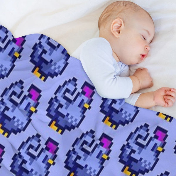 Blue Chicken Stardew Valley Plush Throw Blanket