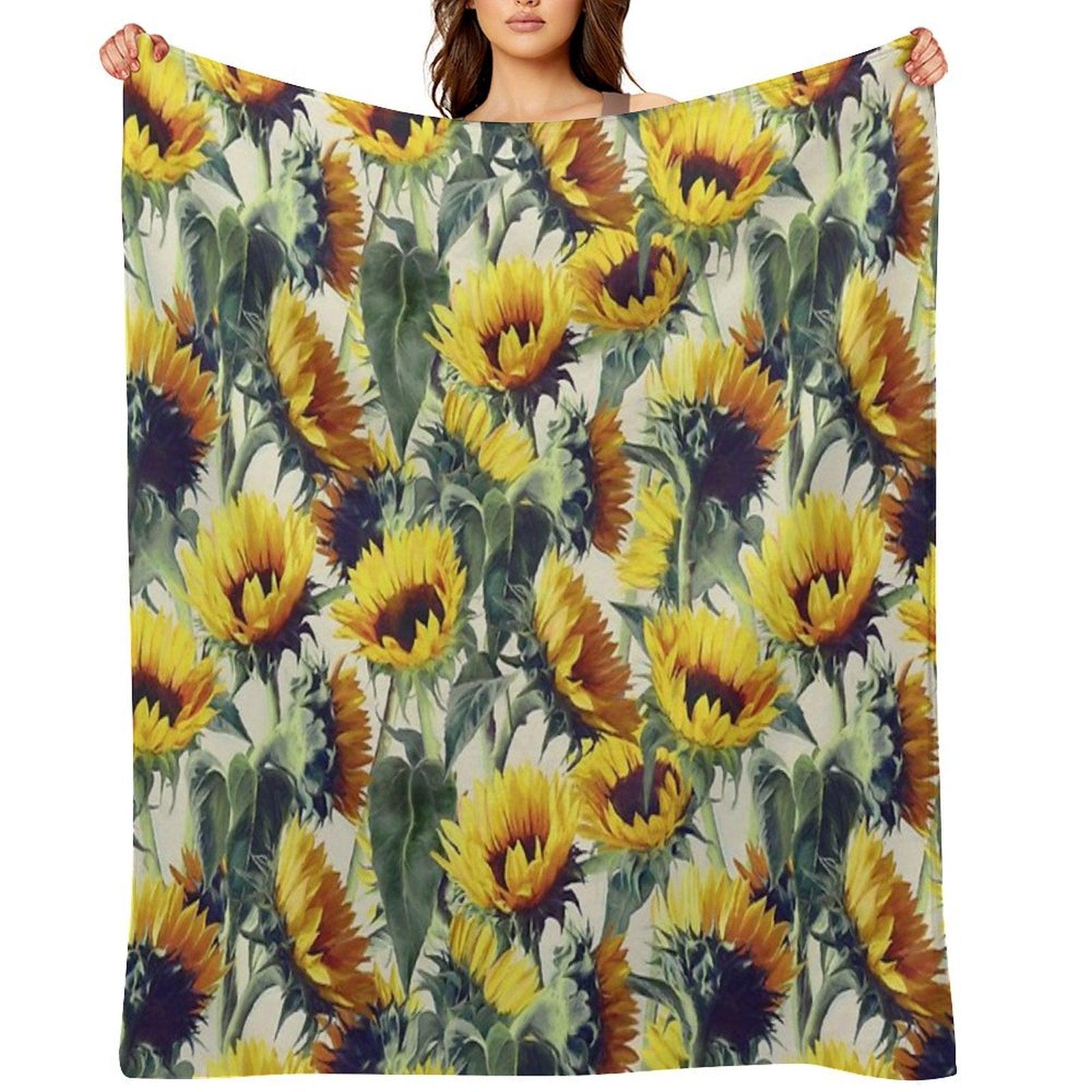 Sunflowers Forever Throw Blanket