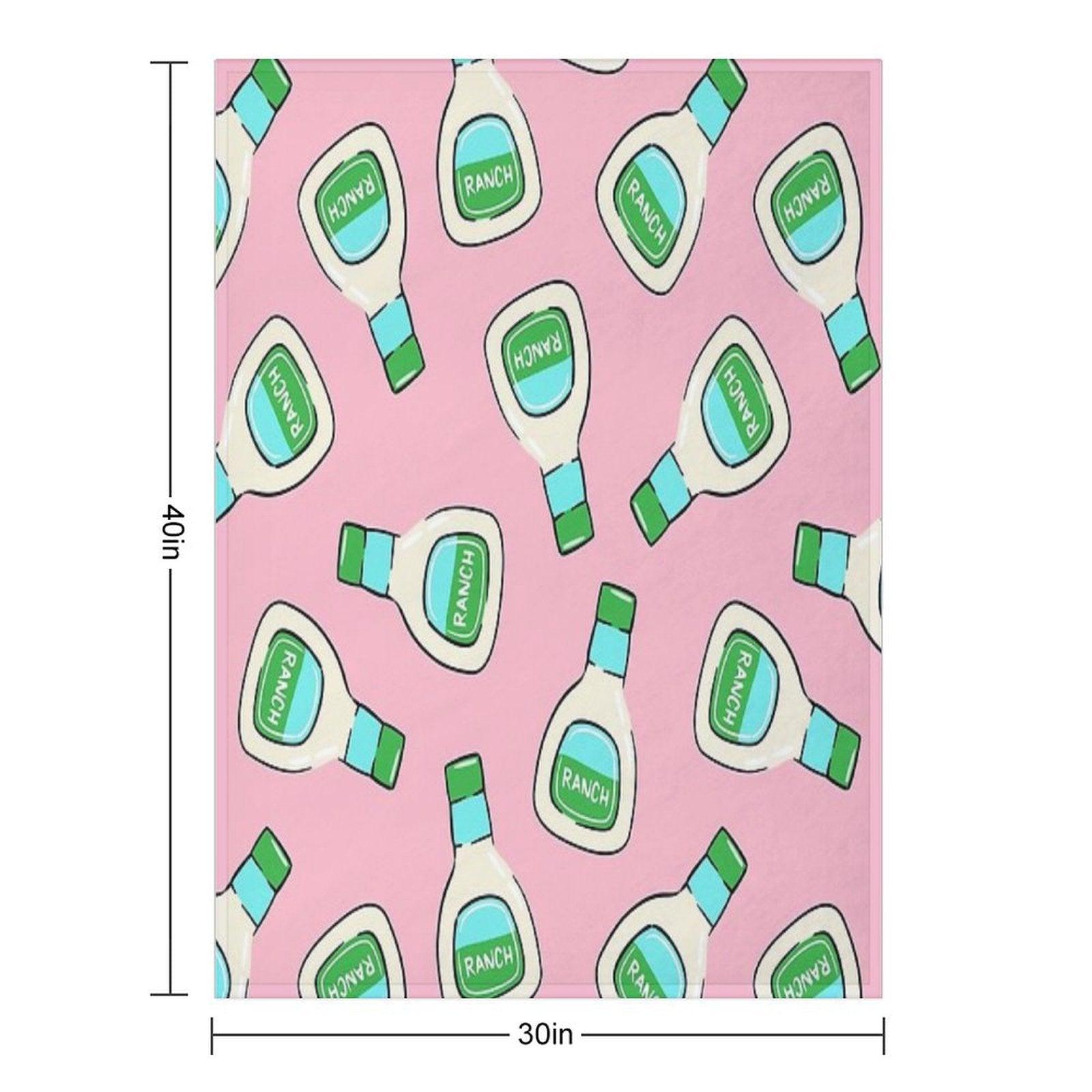 Ranch - Salad Dressing Bottle (pink) Throw Blanket