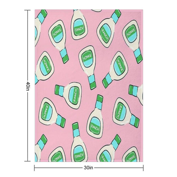 Ranch - Salad Dressing Bottle (pink) Throw Blanket