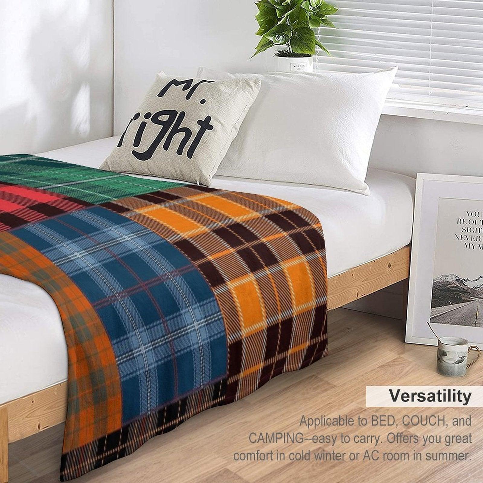 Patchwork Flannel Pattern Throw Blanket