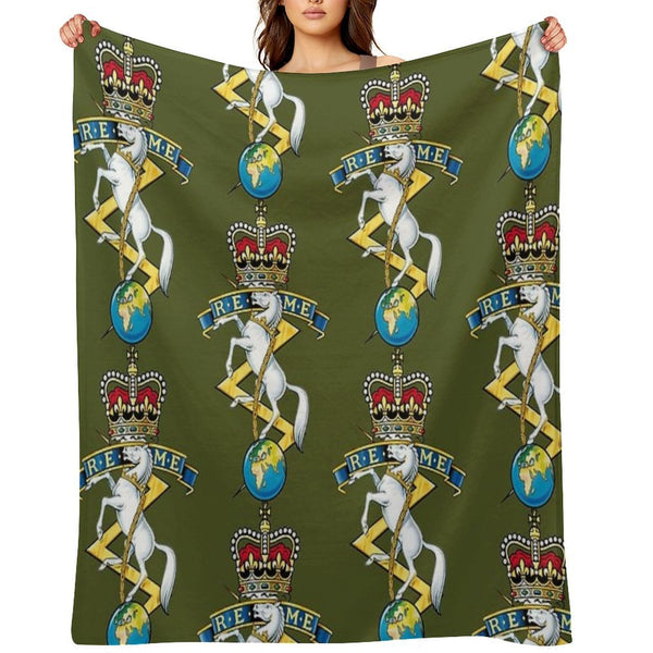 REME Royal Electrical And Mechanical Engineers Capbadge Velvety-soft Throw Blanket