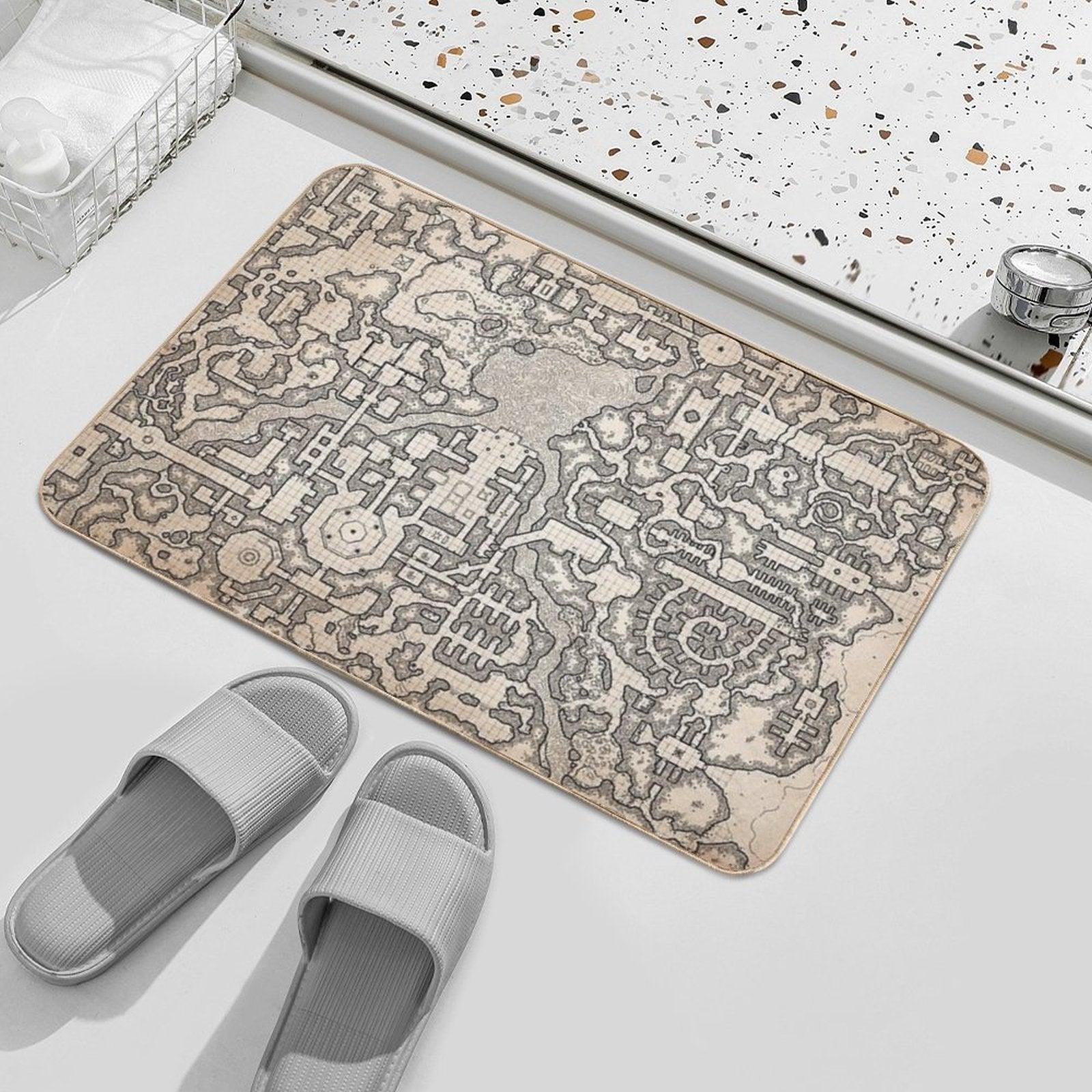 The Winter Tombs - A Massive Dungeon Complex by Dyson Logos Bath Mat