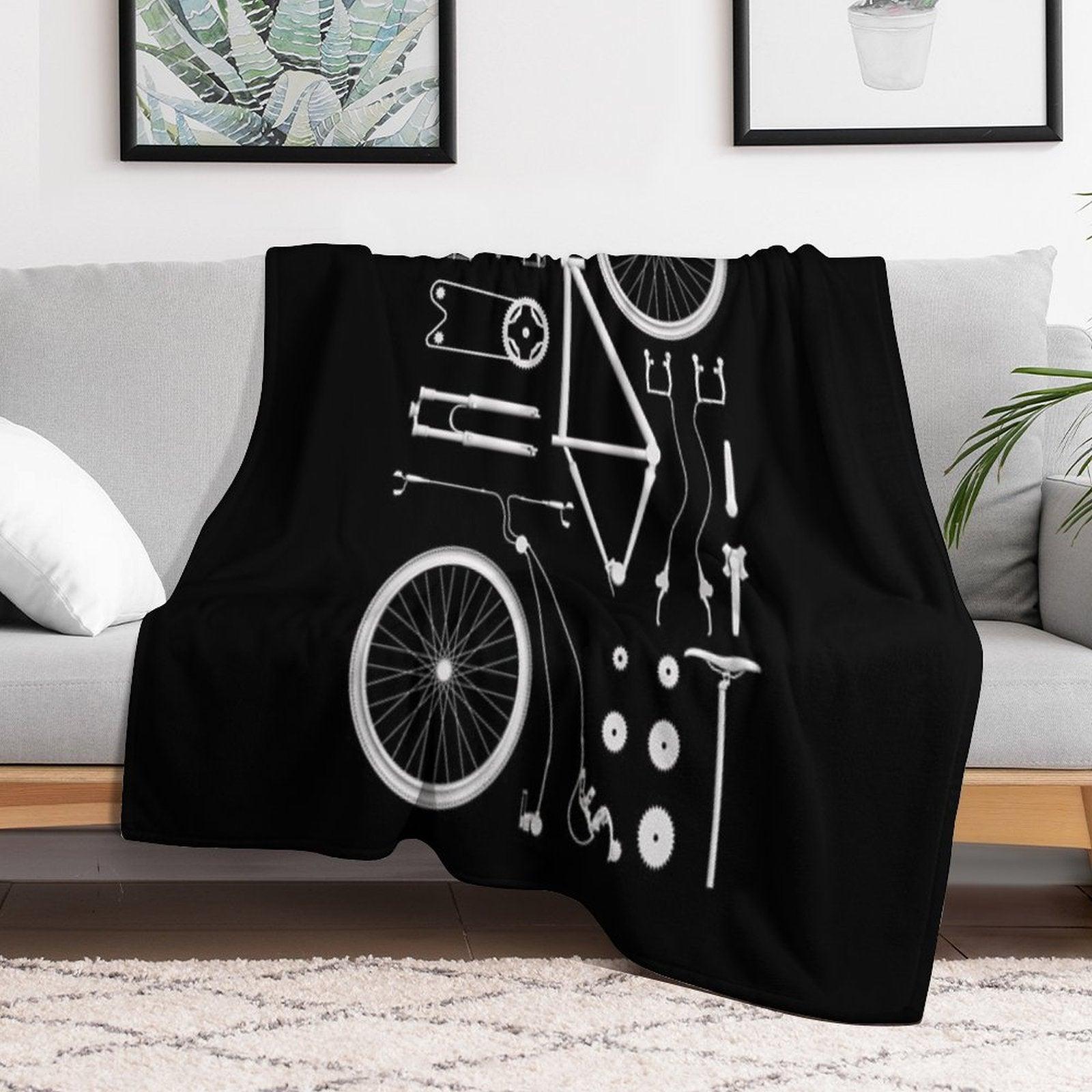 Bike Exploded Throw Blanket