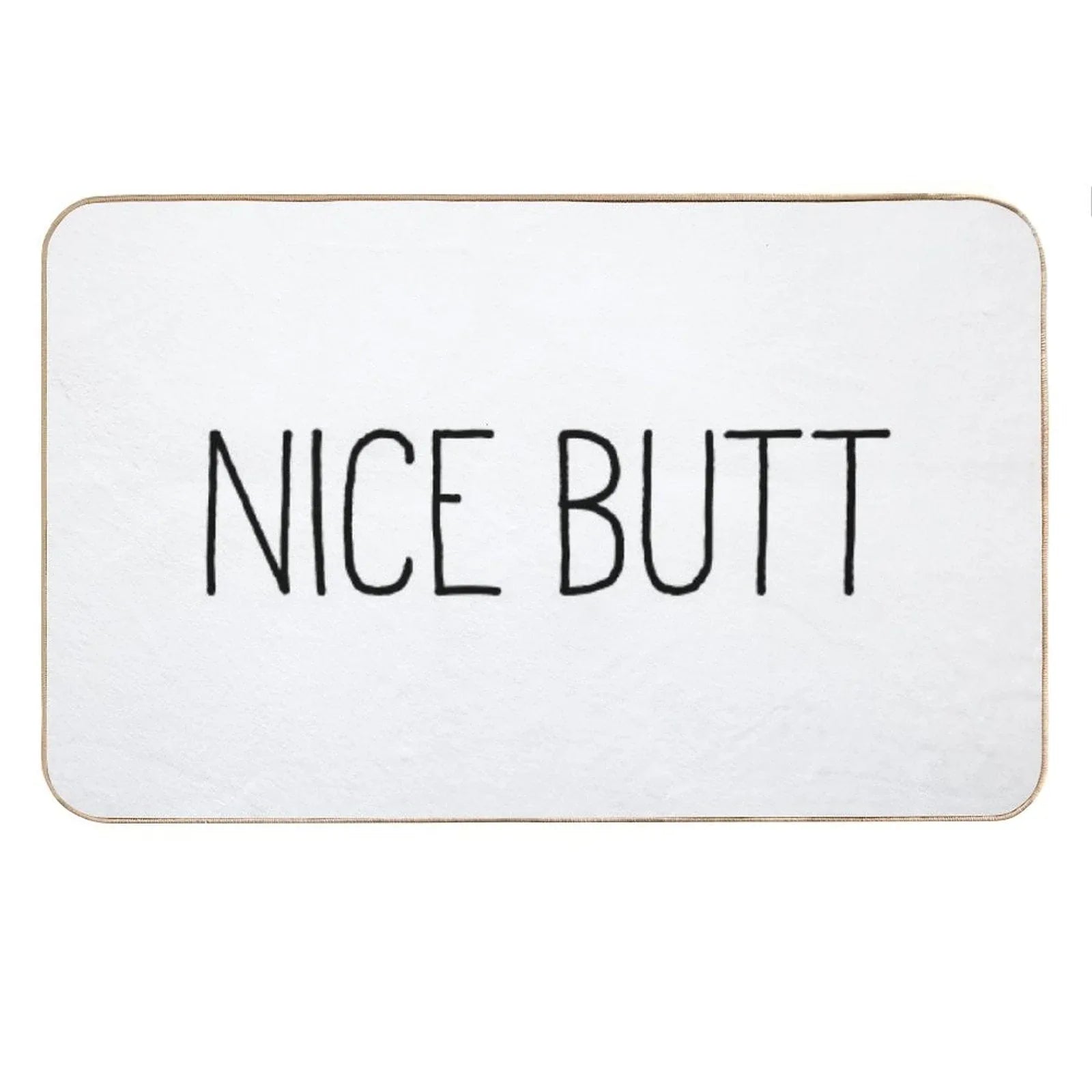 Nice Butt White Bath Mat