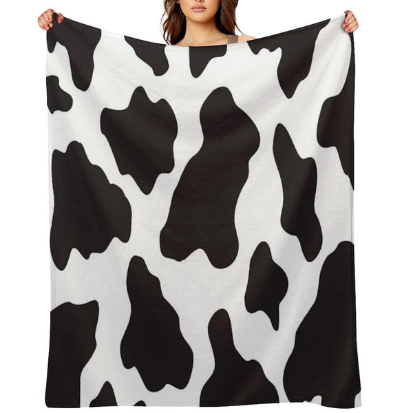 Cow Animal Print Cowboy Country Ranch Farm Style Throw Blanket
