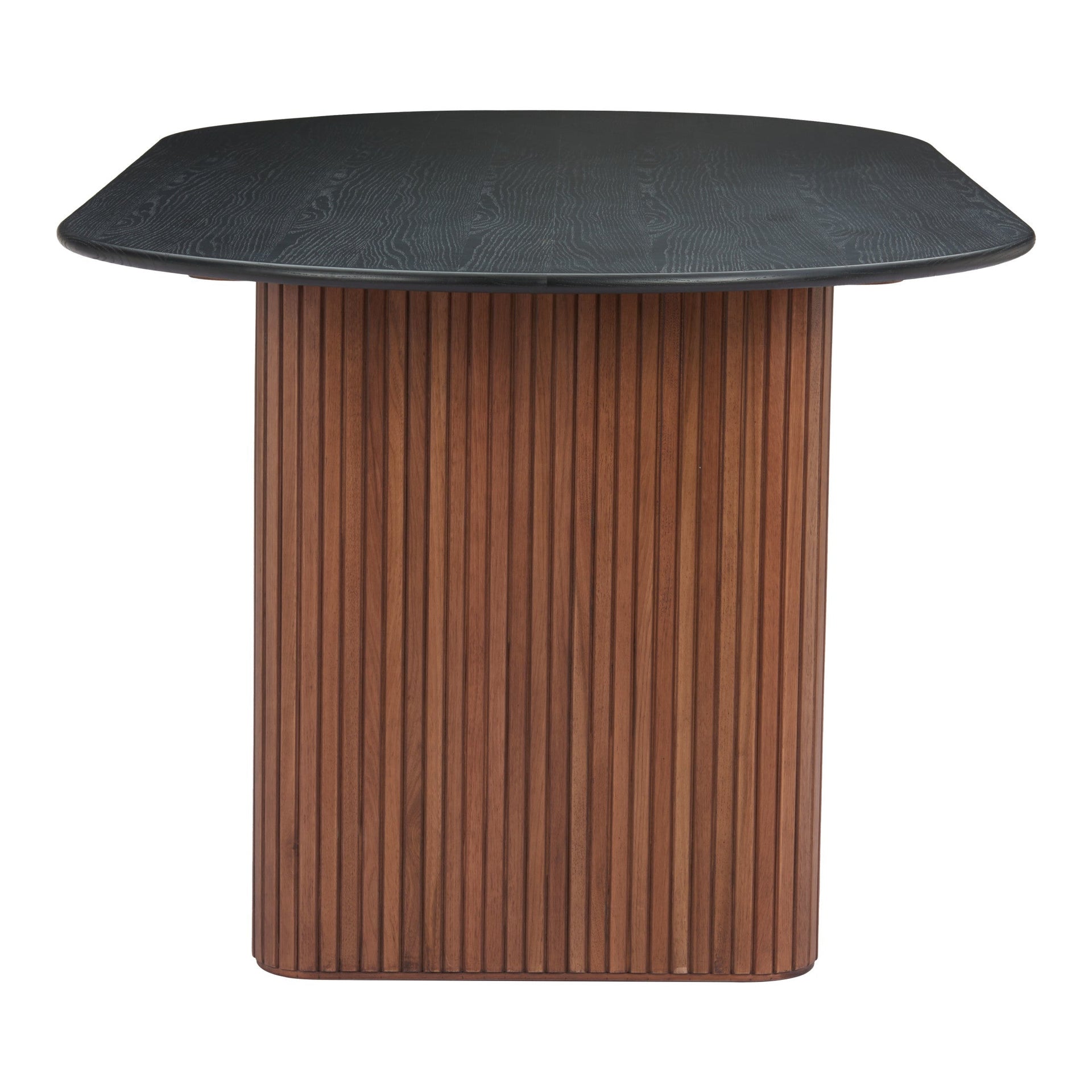 Lassig Dining Table Black & Walnut ZUO Store