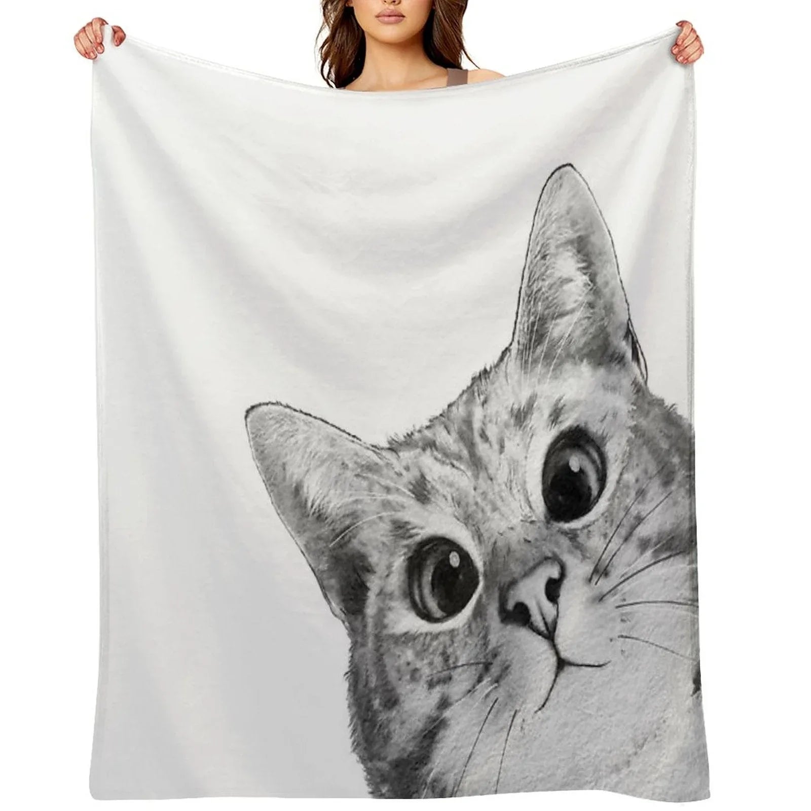 Sneaky Cat Throw Blanket
