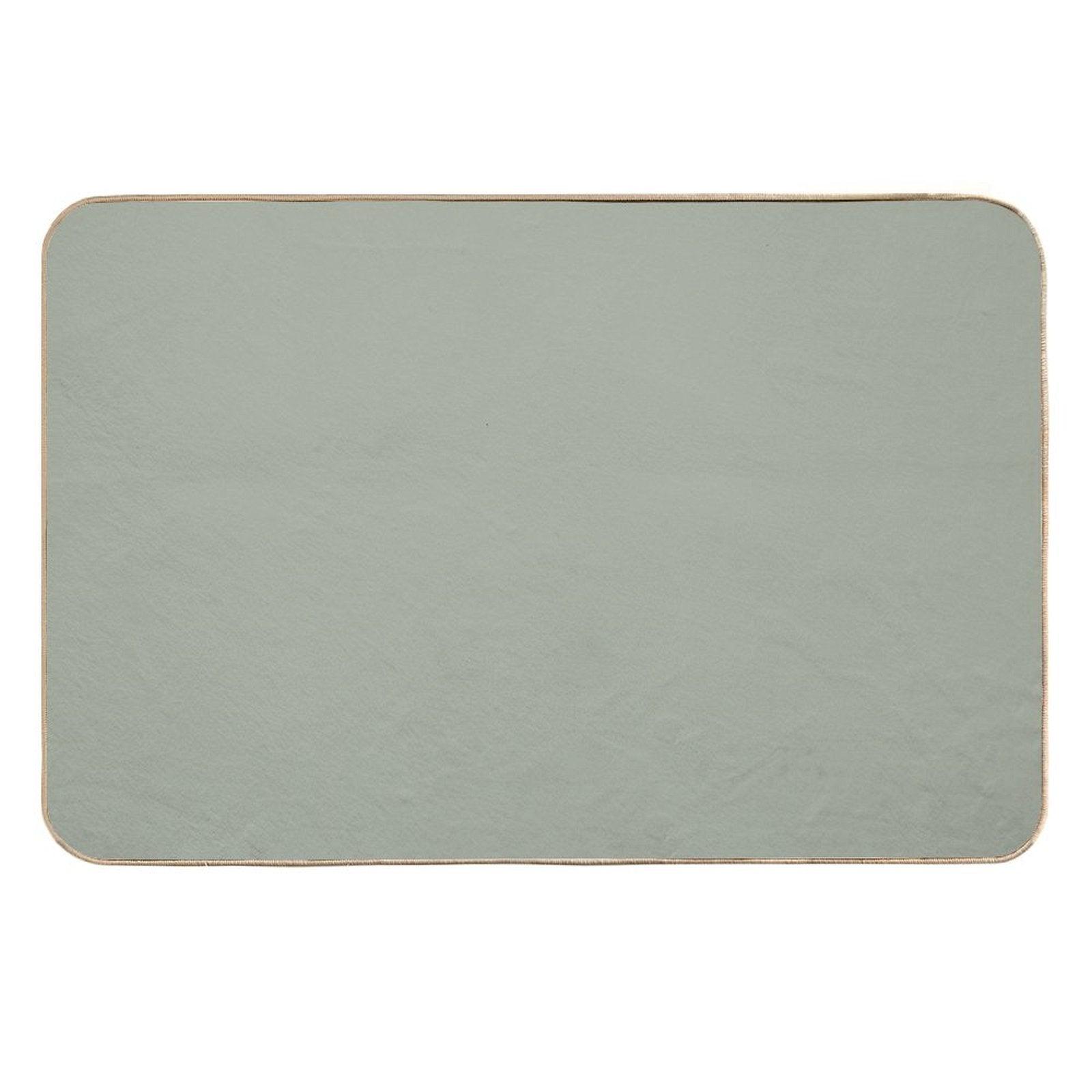 Desert Sage Grey Green Solid Color  Odorless Bath Mat