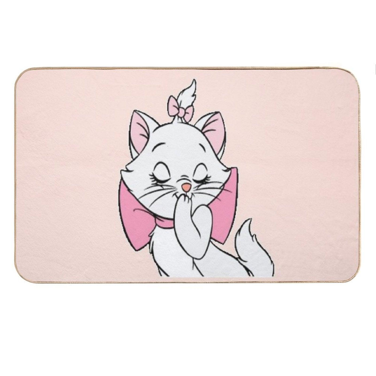 Marie Cute Aristocats. Beautiful Kitty. Cartoon Cat Teehee Bath Mat