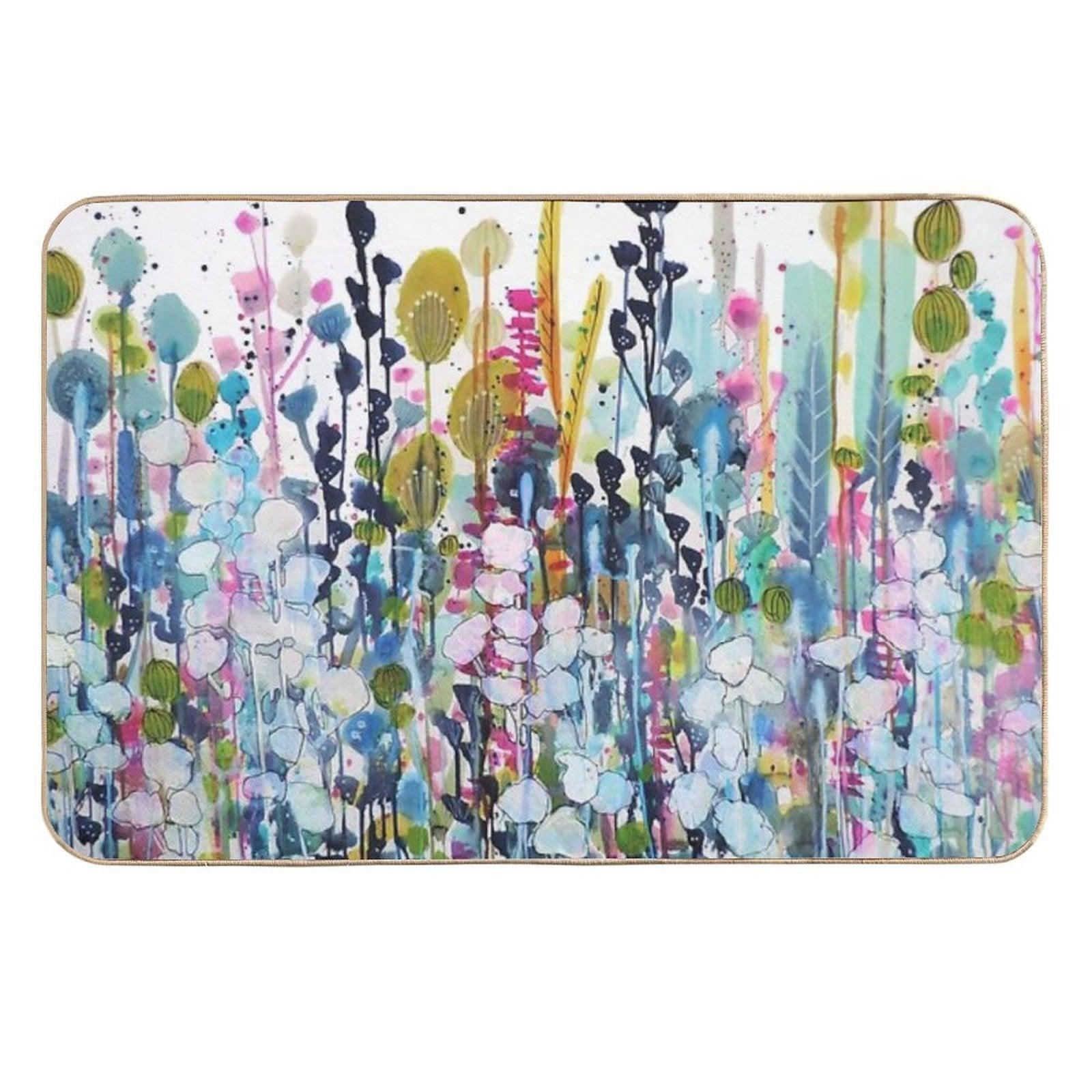 Colorful Side Road  High-Traffic Bath Mat