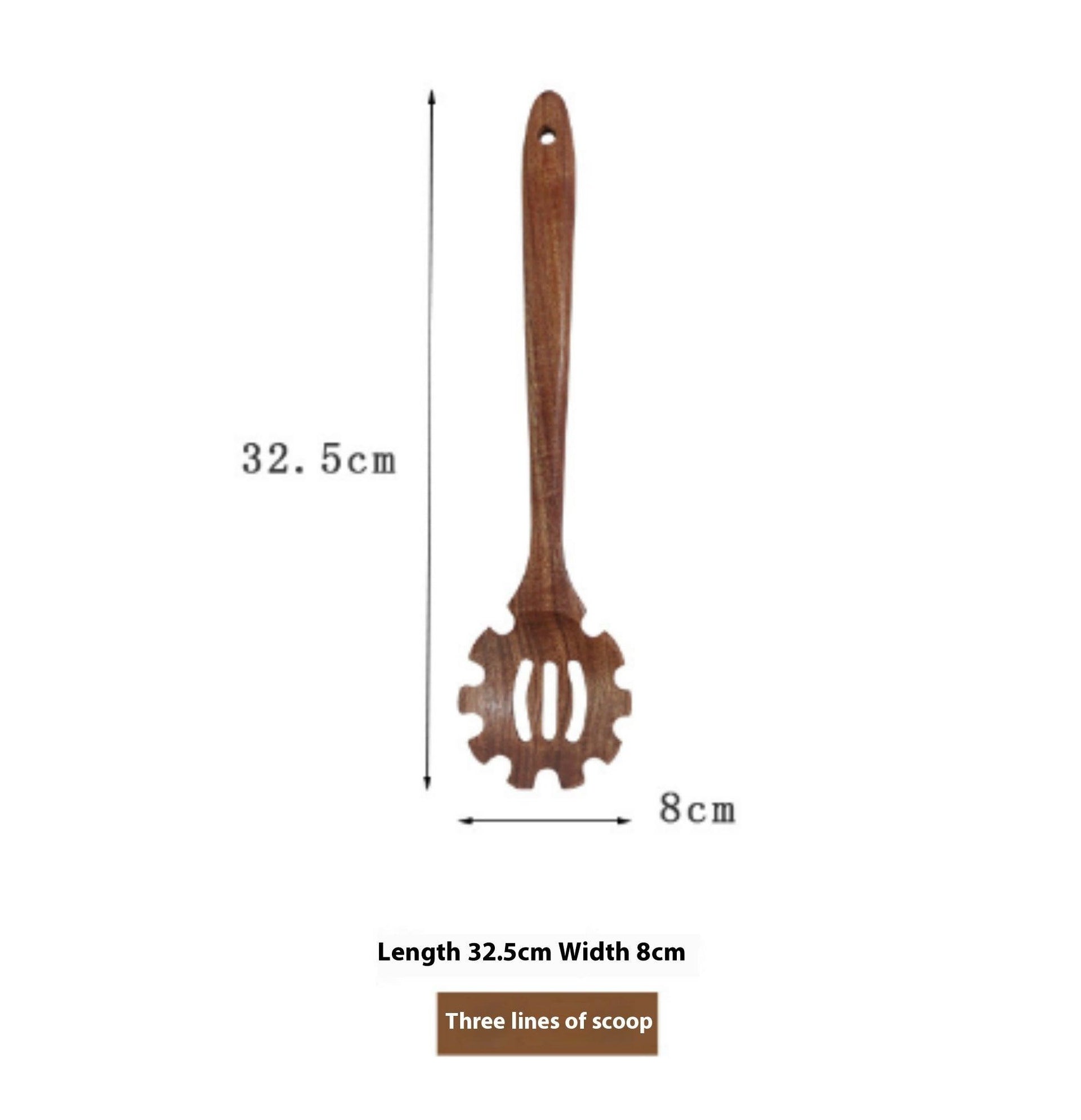 Teak Natural Thai Wood Tableware Spoon Ladle Turner Kitchen Tool Set