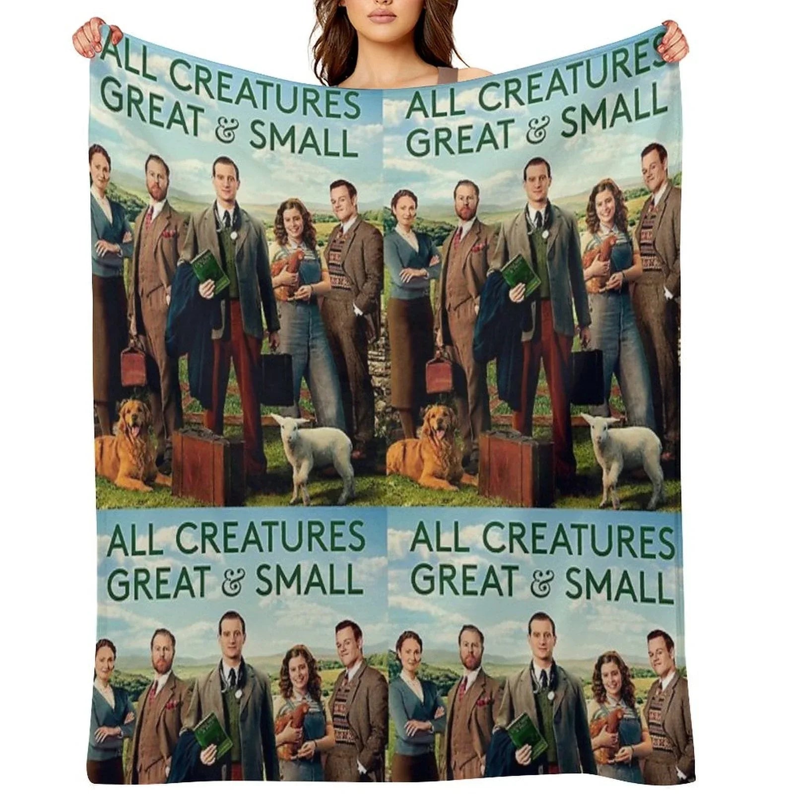 All Creatures Great And Small Vintage Throw Blanket