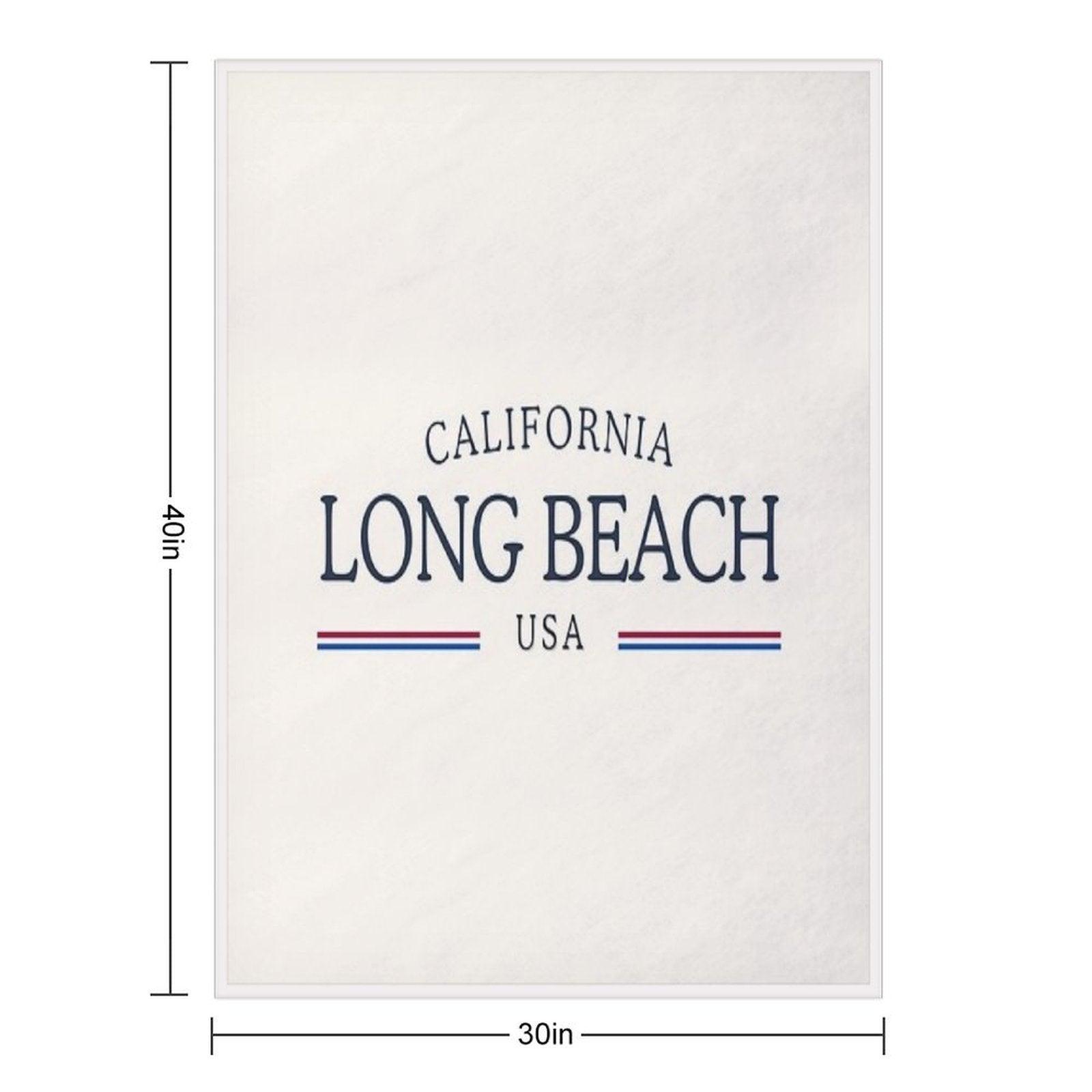 Long Beach California Heritage – Classic Cream Throw Blanket