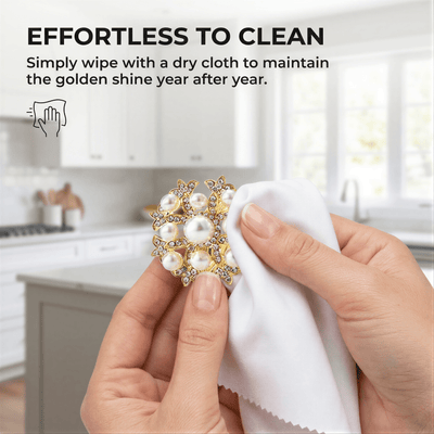 Gold Floral Napkin Rings – Golden Bloom