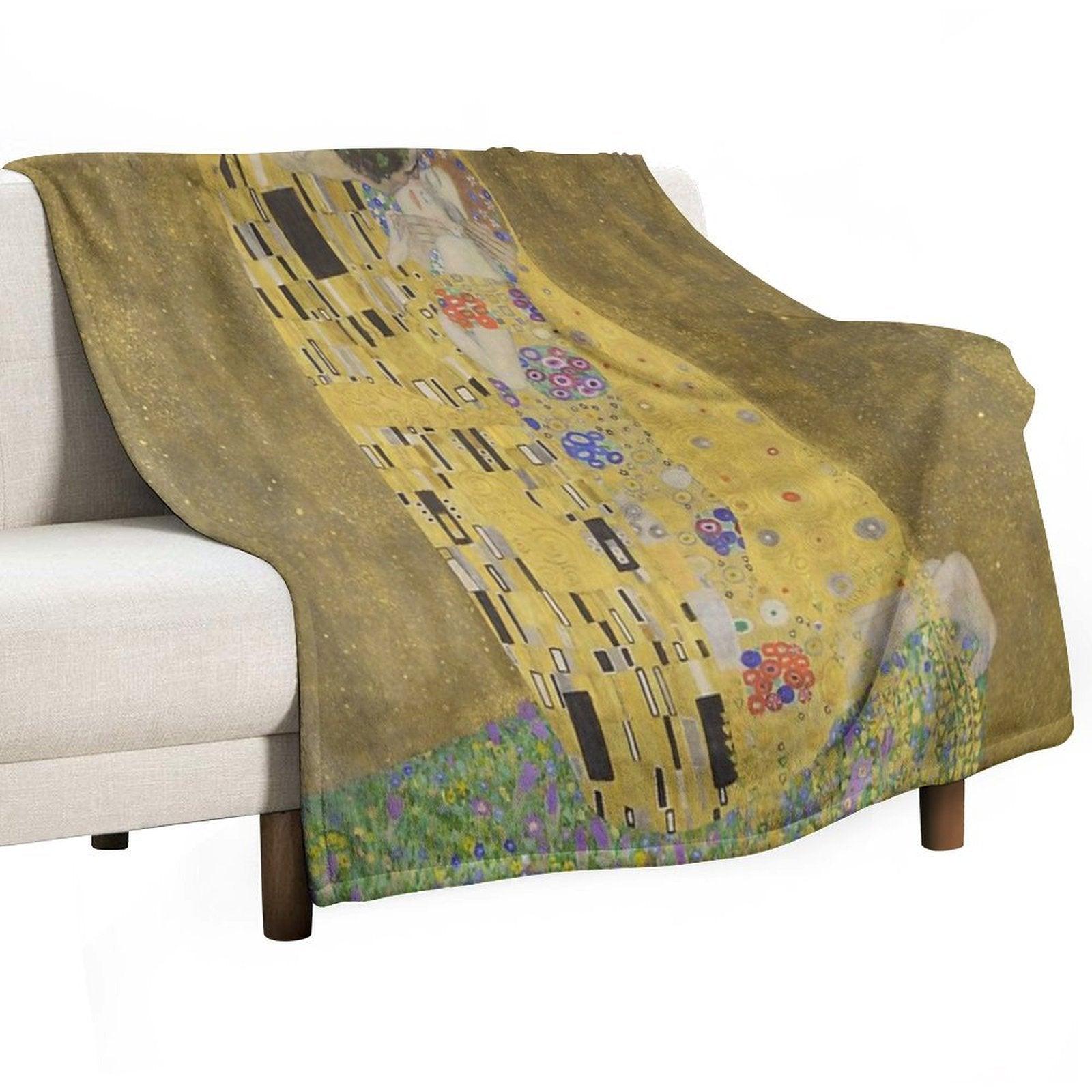 The Kiss - Gustav Klimt Throw Blanket