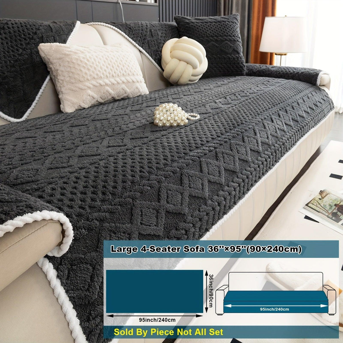 Pet-Friendly Couch Cover for Dogs, Non-Slip & Breathable
