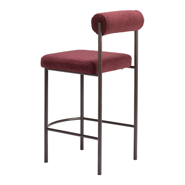 Livorno Counter Stool (Set of 2) Red & Bronze