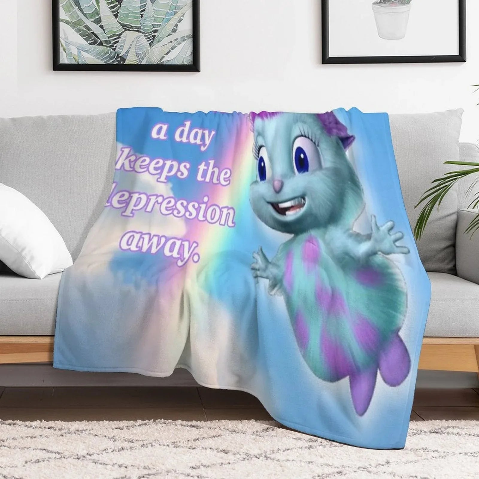 Bibble Motto Throw Blanket