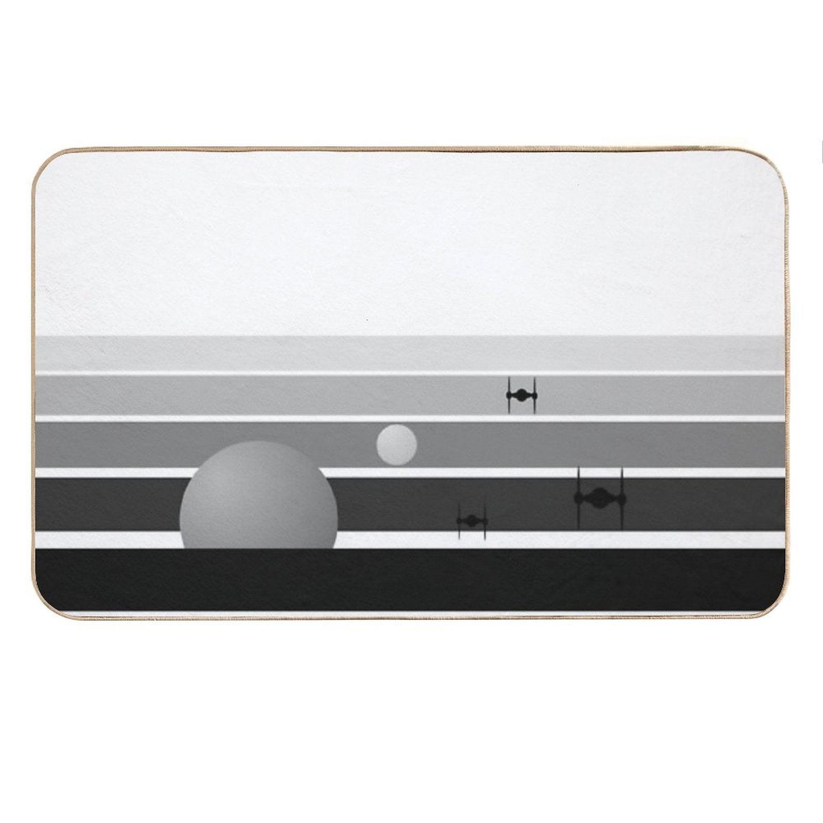 SUNSET BLACK AND WHITE Bath Mat