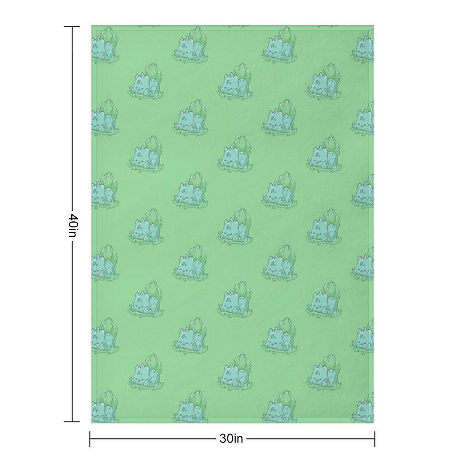Poke Starters Kanto Bulba Throw Blanket