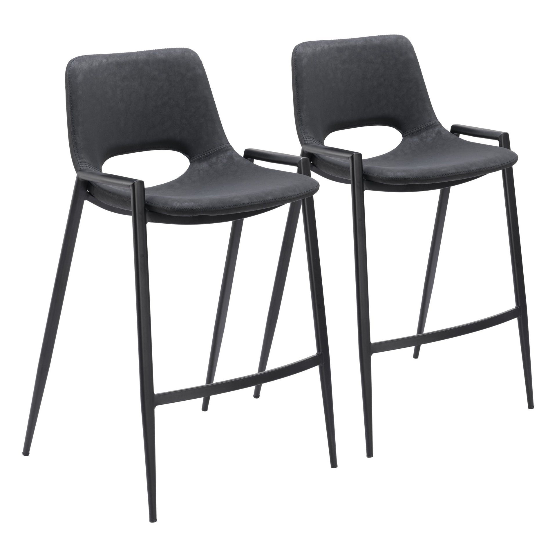 Desi Counter Stool (Set of 2) Black