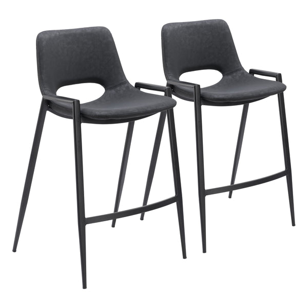 Desi Counter Stool (Set of 2) Black