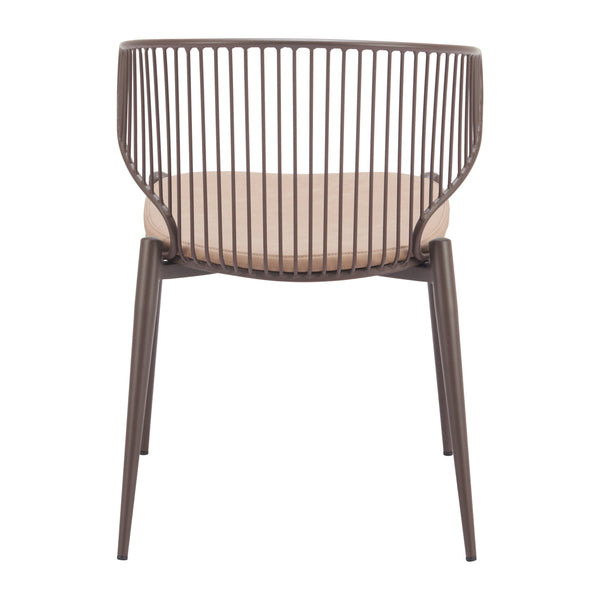 Silues Dining Chair (Set of 2) Taupe & Brown