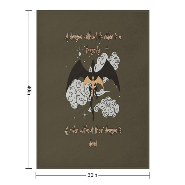 Dragon Without Rider - Tragedy, Rider Without Dragon - Dead Throw Blanket