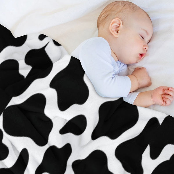 Cow Shrink-resistant Throw Blanket