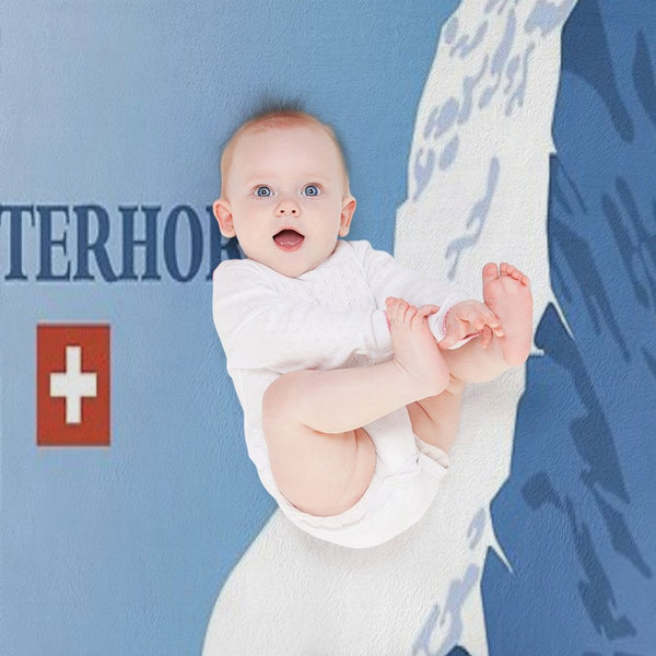 Matterhorn,Zermatt,Switzerland,Ski Poster Sustainable Throw Blanket