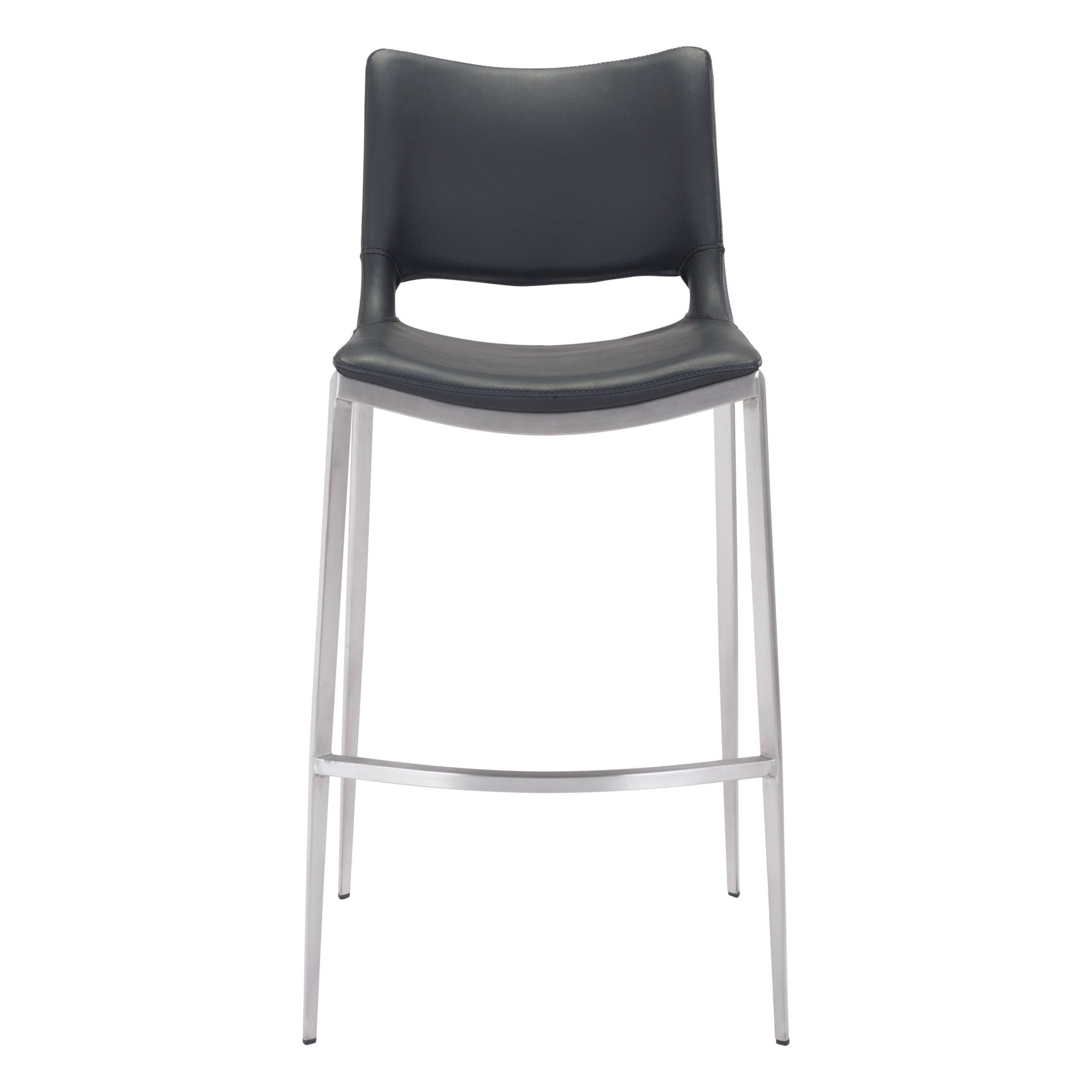 Ace Barstool (Set of 2) Black & Silver