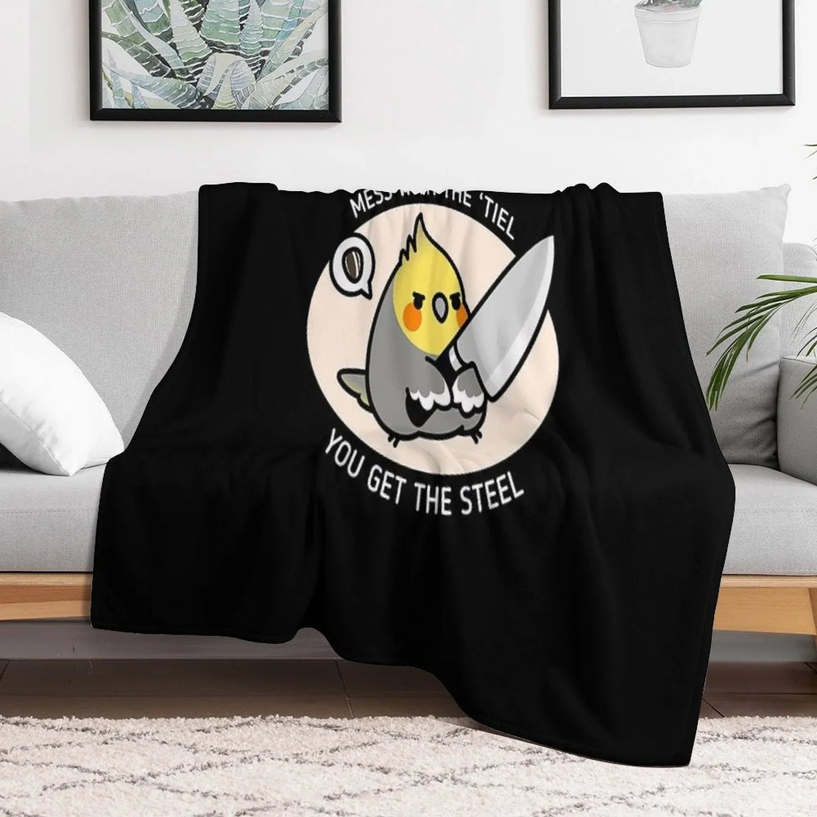 MESS WITH 'TIEL YOU GET THE STEEL Throw Blanket