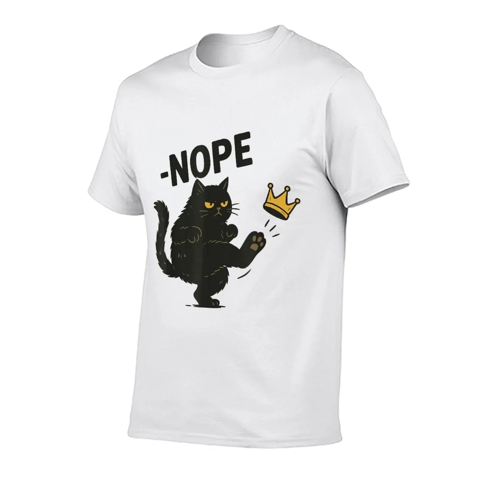 No Kings in America Black Cat Funny Political Meme Patriotic  Lightweight T-Shirt