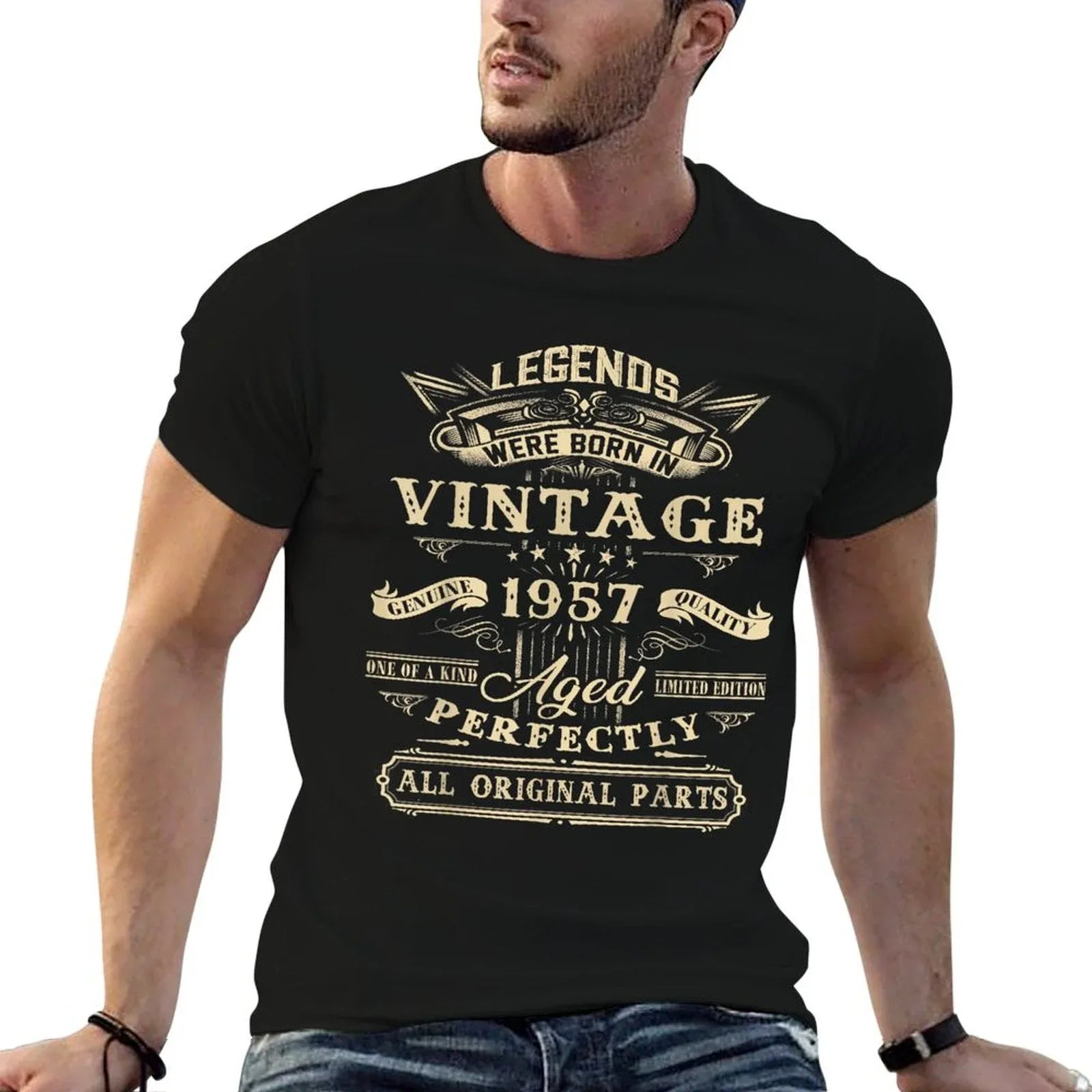 68th Birthday Gift For Legends Born 1957 68 Yrs Old Vintage T-Shirt