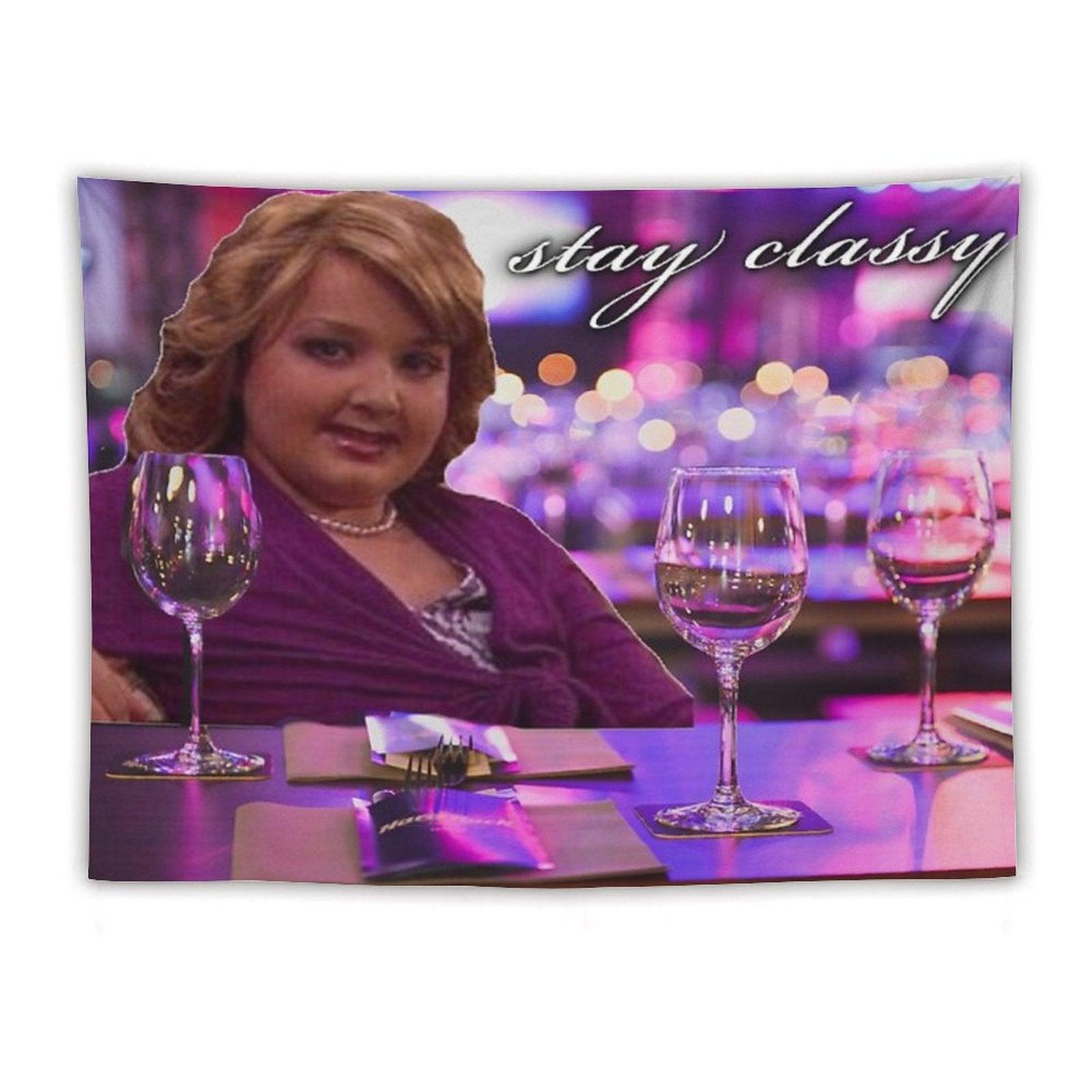 Girl Gibby at The Bar Stay Classy Tapestry
