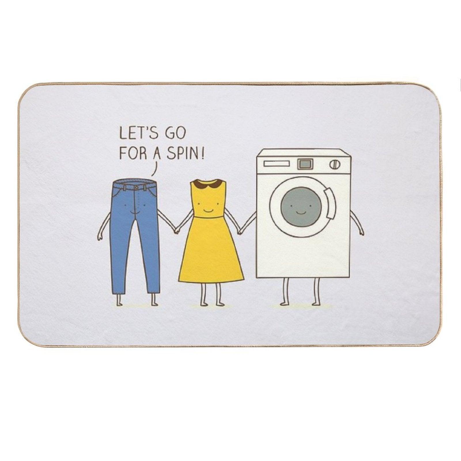 Let's Go for A Spin! Bath Mat