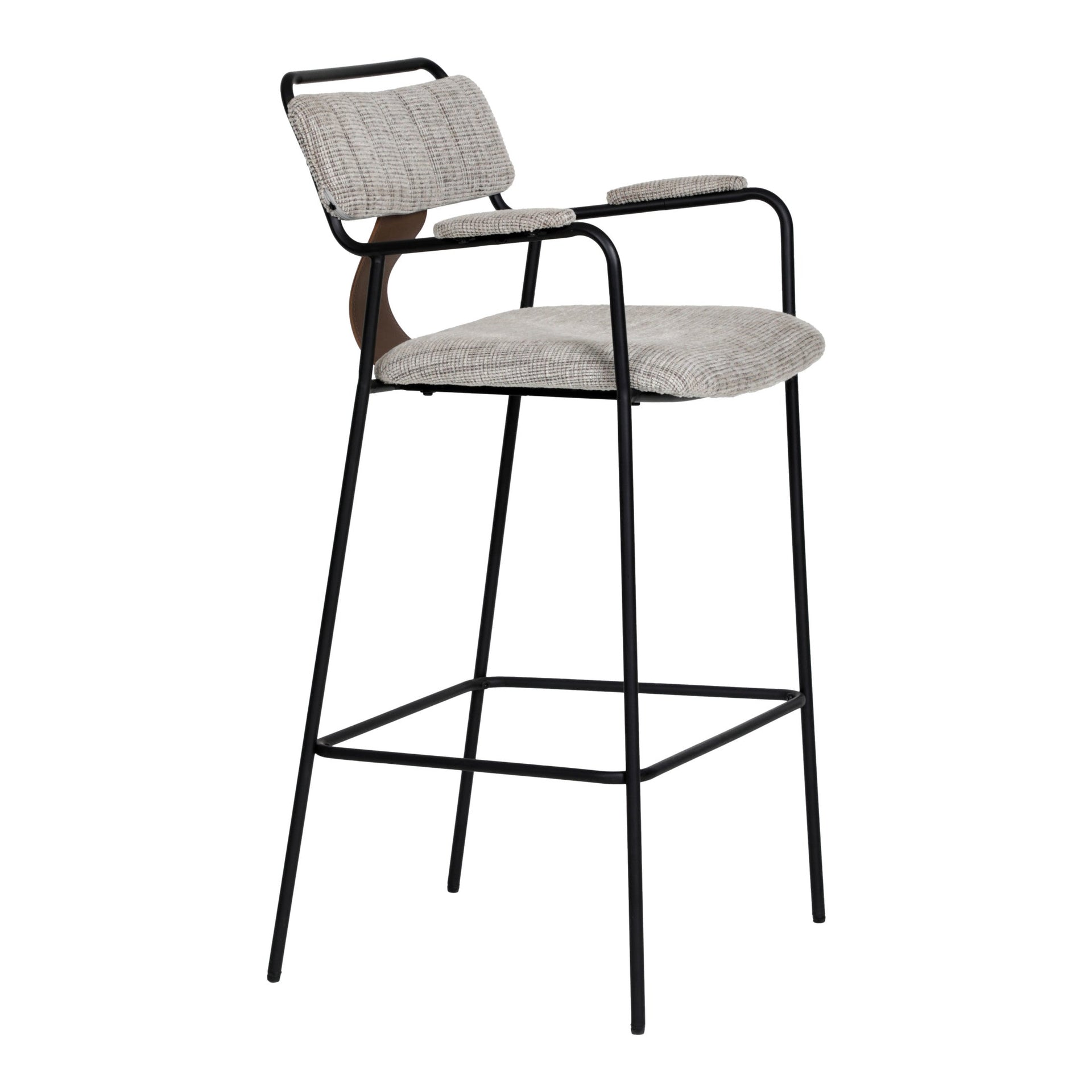Couva Barstool (Set of 2) Gray Tweed
